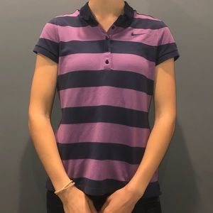 Nike medium dri-fit striped golf shirt